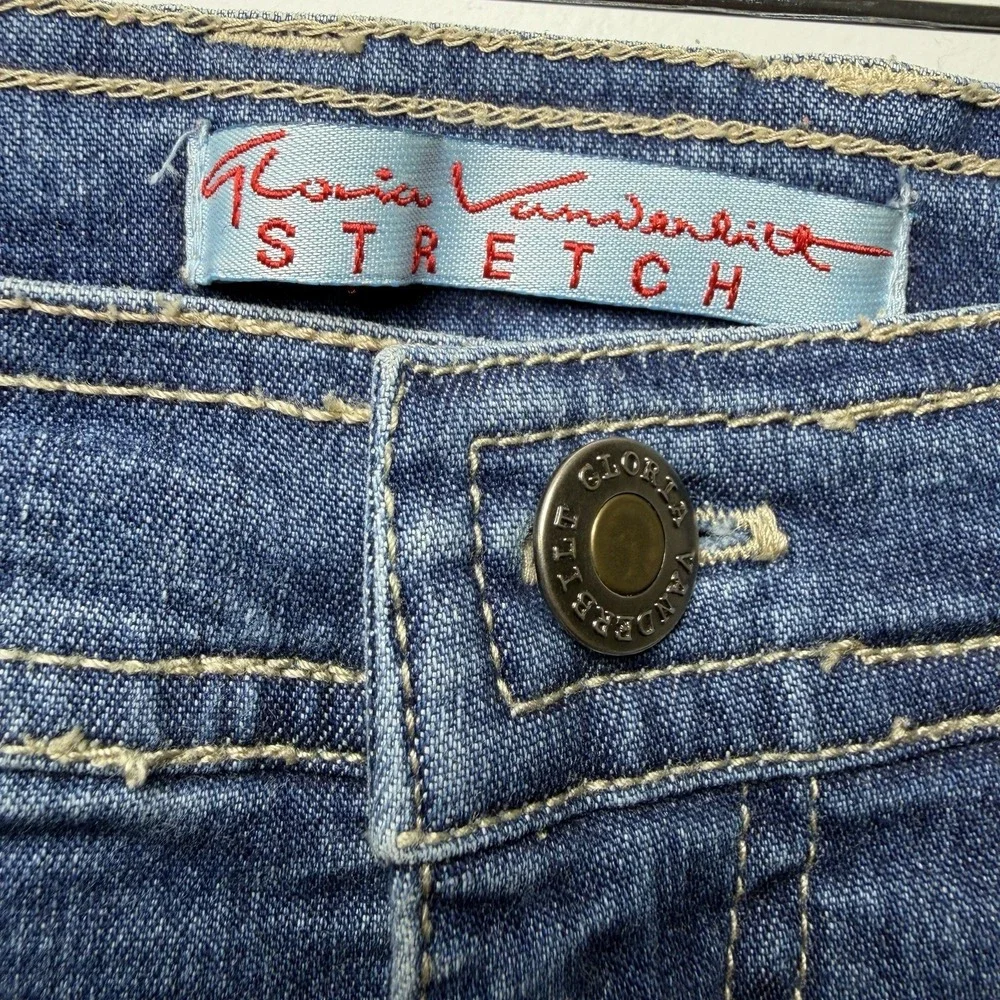 Vintage Gloria Vanderbilt Stretch Jeans Petite 6 High Rise Tapered Clean Back